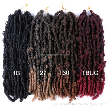 Hot sell  New Trendy African Hairstyle Beautiful Butterfly faux Locs Crochet Braiding butterfly locs